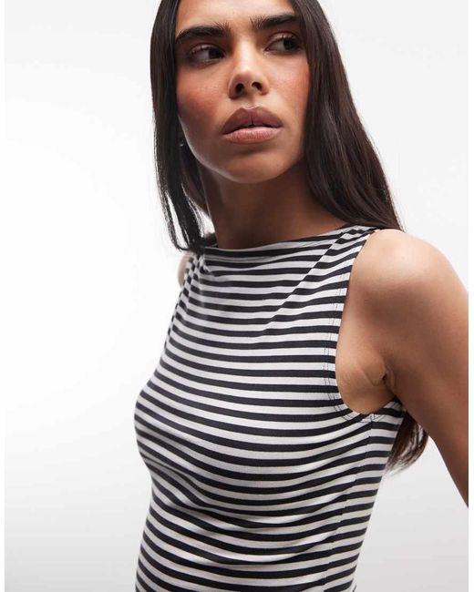 Weekday Gray Annie Super Soft Boat Neck Tank Top