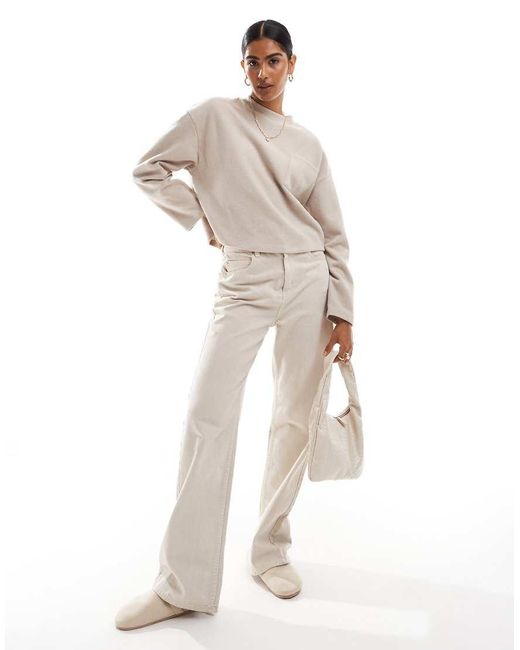 ASOS Blue Supersoft Oversized Jumper With Pocket Detail