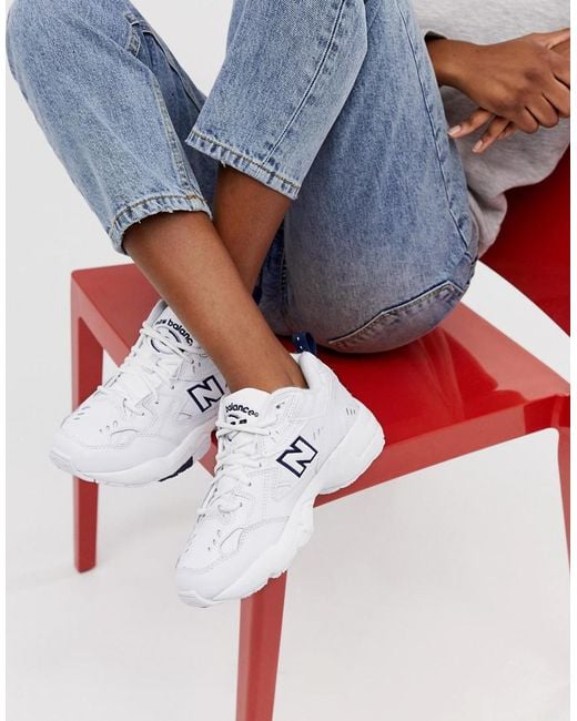 New Balance Rubber 608 White Chunky Trainers Lyst