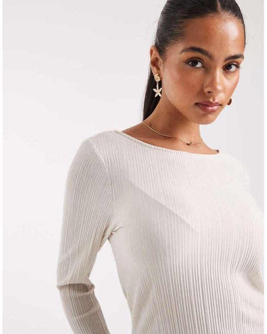 Vero Moda Natural Textured Jersey Maxi Dress