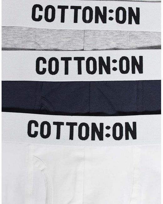 Cotton On Blue 3 Pack Boxers for men