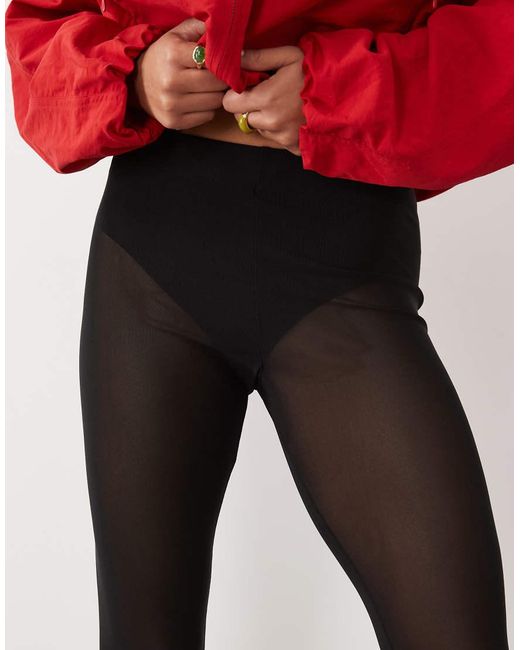 ASOS Red Mesh Stirrup leggings