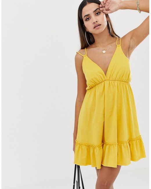 yellow mini sundress
