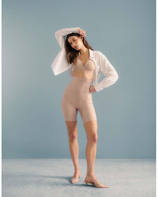 Calvin Klein Blue Shapewear Firm Sculpted Stay Put Stretch Tummy Shorts