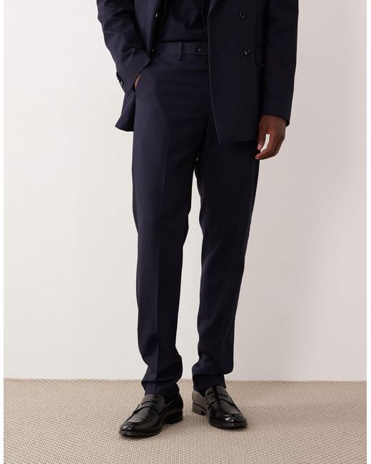 Mango Blue Slim Fit Tailored Trouser Co-ord for men