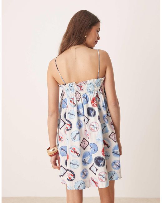 Miss Selfridge White Cotton Smock Mini Dress