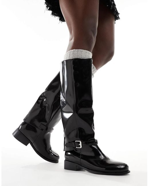 Raid Black Rosenna Riding Knee Boots