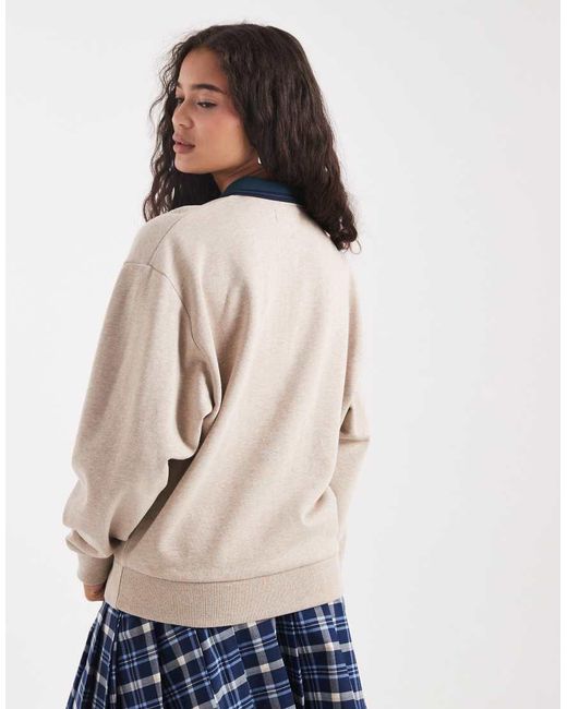 Fred Perry Natural Zip Neck Collar Sweatshirt