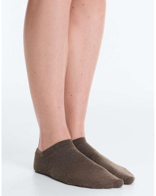 Oysho White 5 Pairs Of Cotton-blend Sneaker Socks