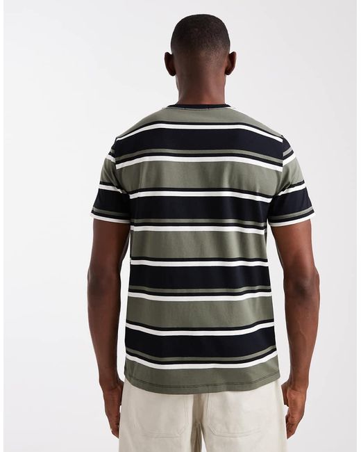 Fred Perry Gray Striped T-shirt for men