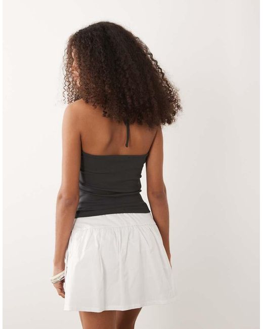 Mango Gray Teen Halterneck Top With Embellishment