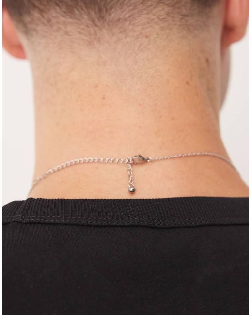 Collar De Cadena Con Colgante De Cruz De Acero Inoxidable Resistente Al Agua De ASOS de hombre de color Black