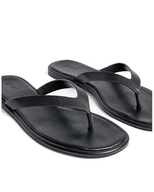 NA-KD Black Flat Flip-Flop Sandals