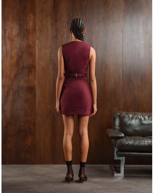 Nobody's Child Red Pelmet Mini Skirt Co-ord