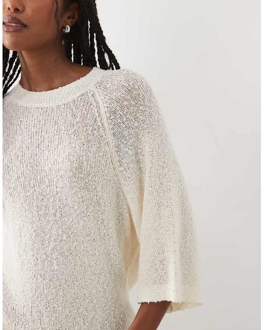 ASOS Brown Crew Neck Slouchy Drop Sleeve T-shirt