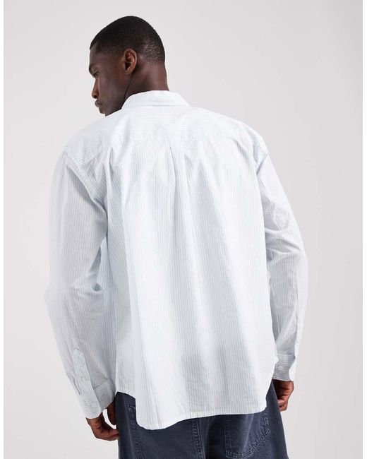 Obey White Isaac Woven Long Sleeve Shirt for men