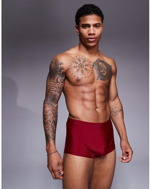 ASOS Red Stretch Trunk for men