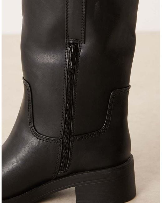 ASOS Black Curve Conan Pull On Chunky Boots