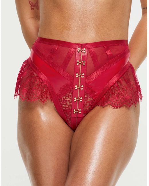Ann Summers Red Exuberant Crotchless Set