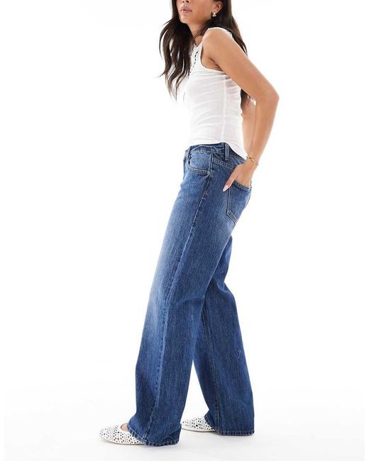 Cotton On Blue Low Rise Straight Jeans
