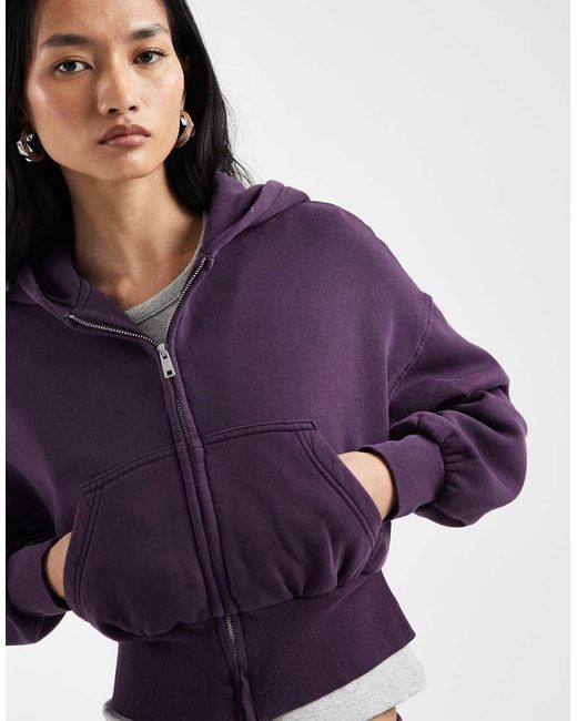 Cotton On Purple Slouchy Zip Through Hoodie