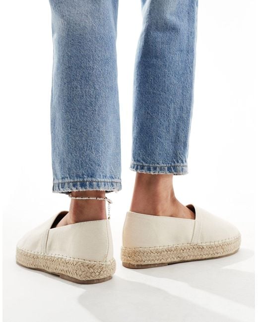 Truffle Collection Blue Wide Fit Stud Detail Espadrille