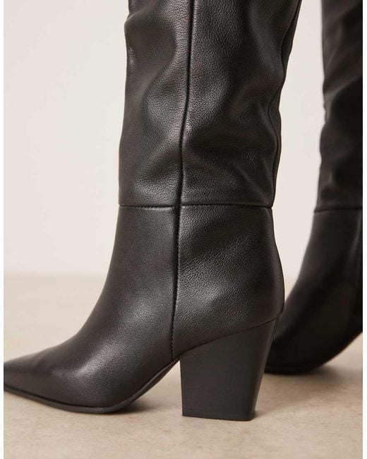 ALDO Natural Kaely Western Detail Knee High Boots
