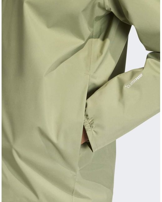 Adidas Originals Green Multi Essentials 2L Rain Jacket