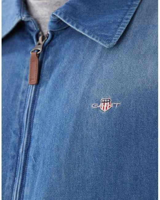 Gant Blue Denim Windcheater Jacket for men