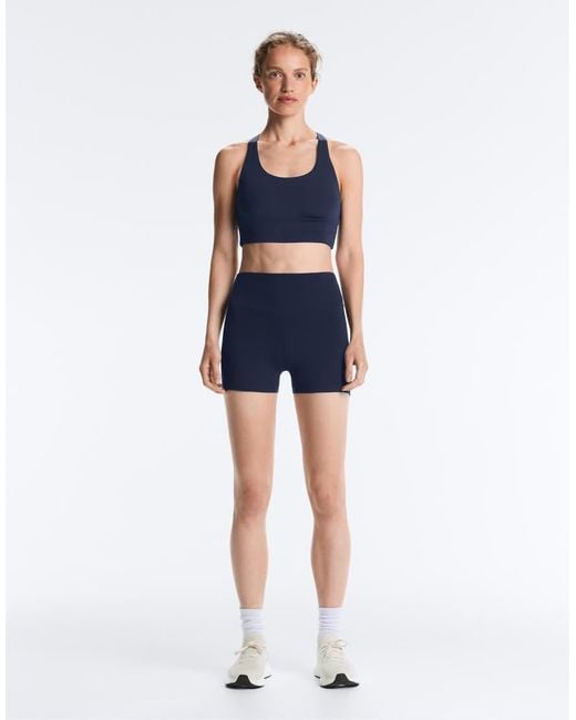 Oysho Blue Comfortlux High-rise 10cm Hot Pants