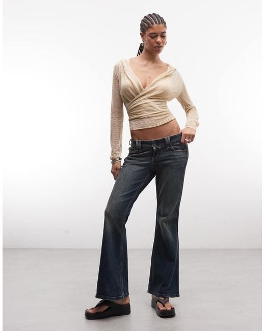 I.AM.GIA Metallic Irina Hooded Knitted Wrap Top