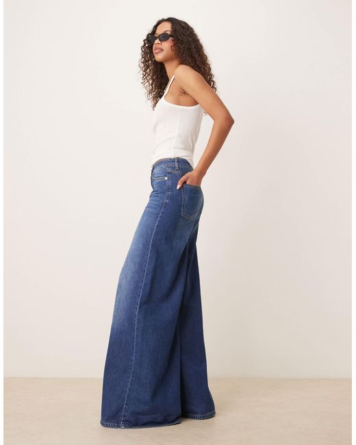 ASOS Blue Wide Leg Palazzo Jean