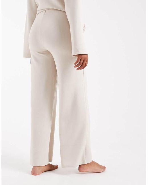 Vero Moda White Super Soft Tie Waist Wide Leg Trouser Co-ord
