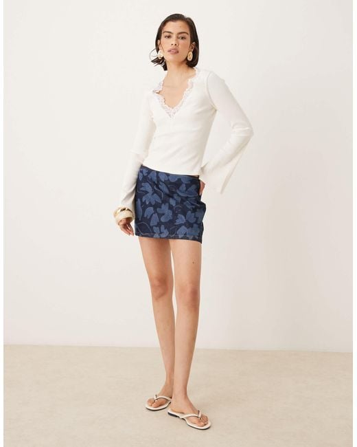 ASOS White – geripptes oberteil