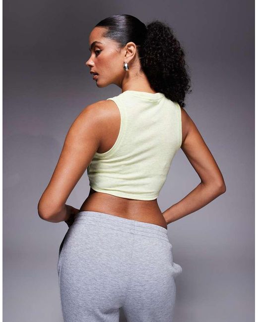Nike Green Essential Ribbed Cropped Vest