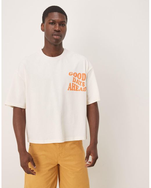 ASOS – kastiges oversize-t-shirt in White für Herren