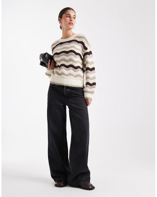 Vero Moda Natural Volume Sleeve Knit Sweater