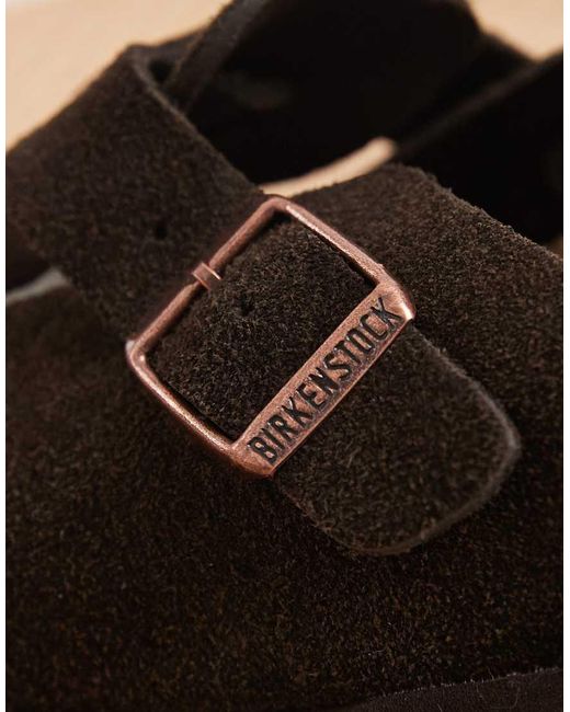 Birkenstock Natural Boston Suede Clogs