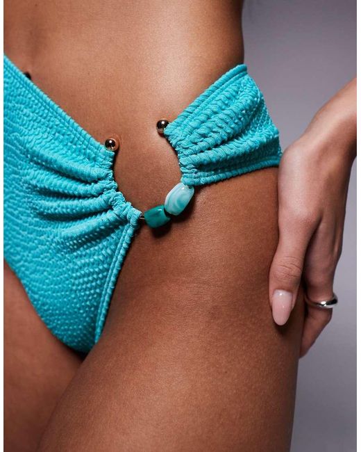 South Beach Blue Cutout Swimsuit With Hardware Detail