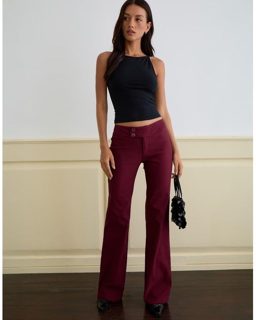 Motel Red Falita Low Rise Fla Trouser