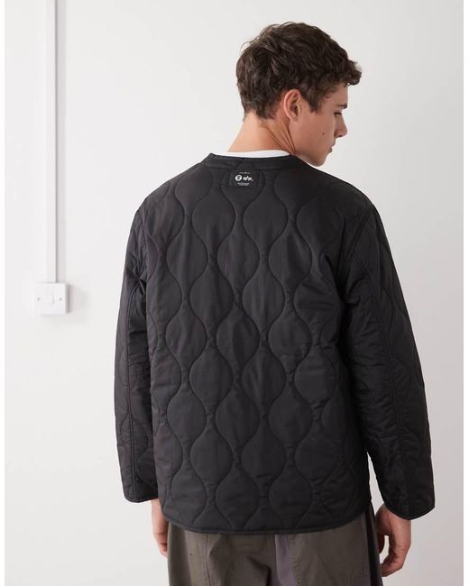 Aape By A Bathing Ape Blue Aape By A Bathing Ape X Alpha Industries Padded Lining Jacket for men