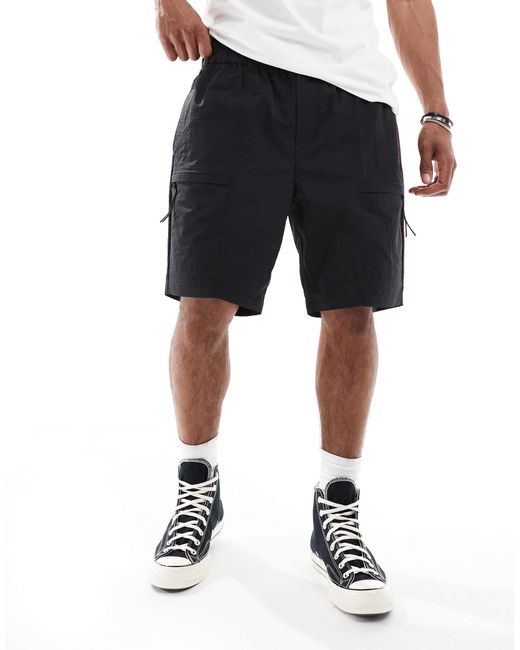 New Look Blue Tech Zip Short for men