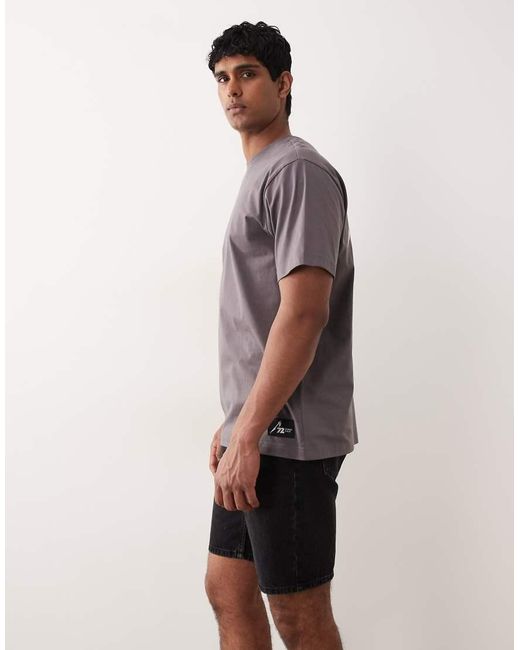 Only & Sons Black Edge Straight Fit Denim Shorts for men