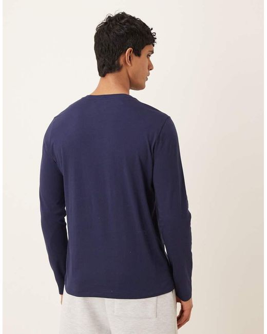 Polo Ralph Lauren Blue Cotton Jersey Lounge Long Sleeve T-shirt for men