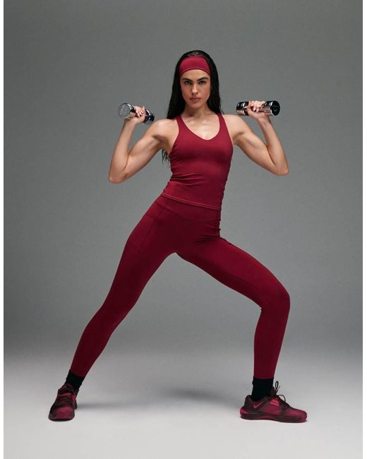 4505 Red Active Push Up Vest With Inner Bra