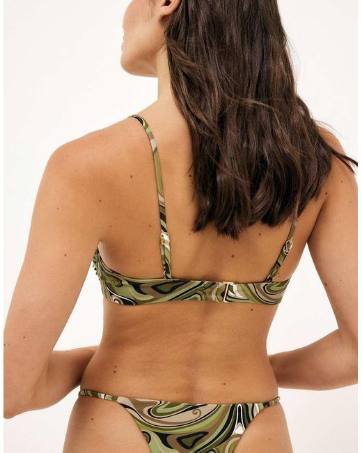 NA-KD Green X Audrey Afonso Printed Bikini Trousery