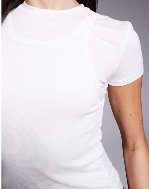 Edikted Gray Devlin Layered T-shirt