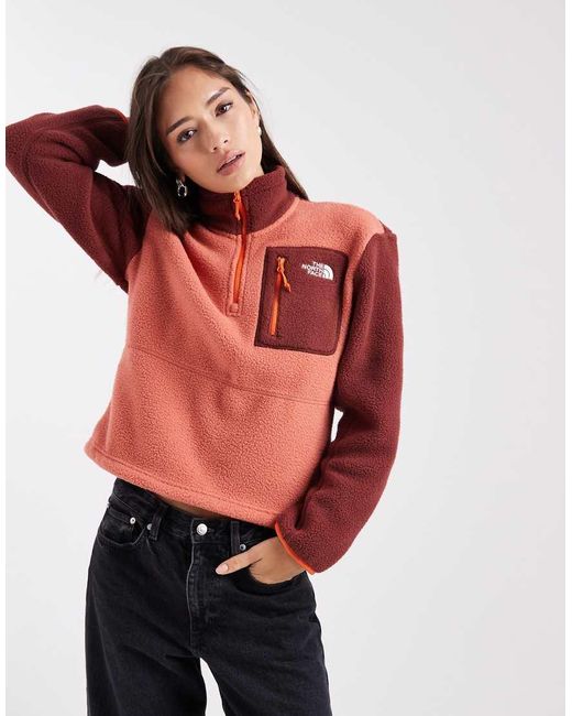 The North Face Red Yumiori 1/4 Zip Fleece