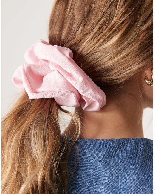 ASOS Blue Scrunchie With Crushed Fabric