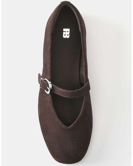 Pull&Bear White Leather Ballerinas